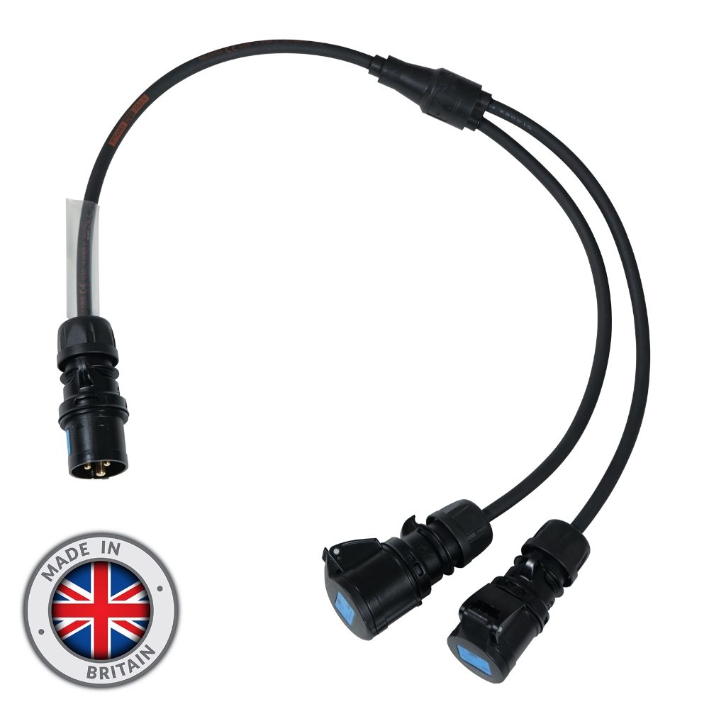 Moulded Y Split - 2.5mm 16A Connectors - Prolight Concepts (UK) Ltd